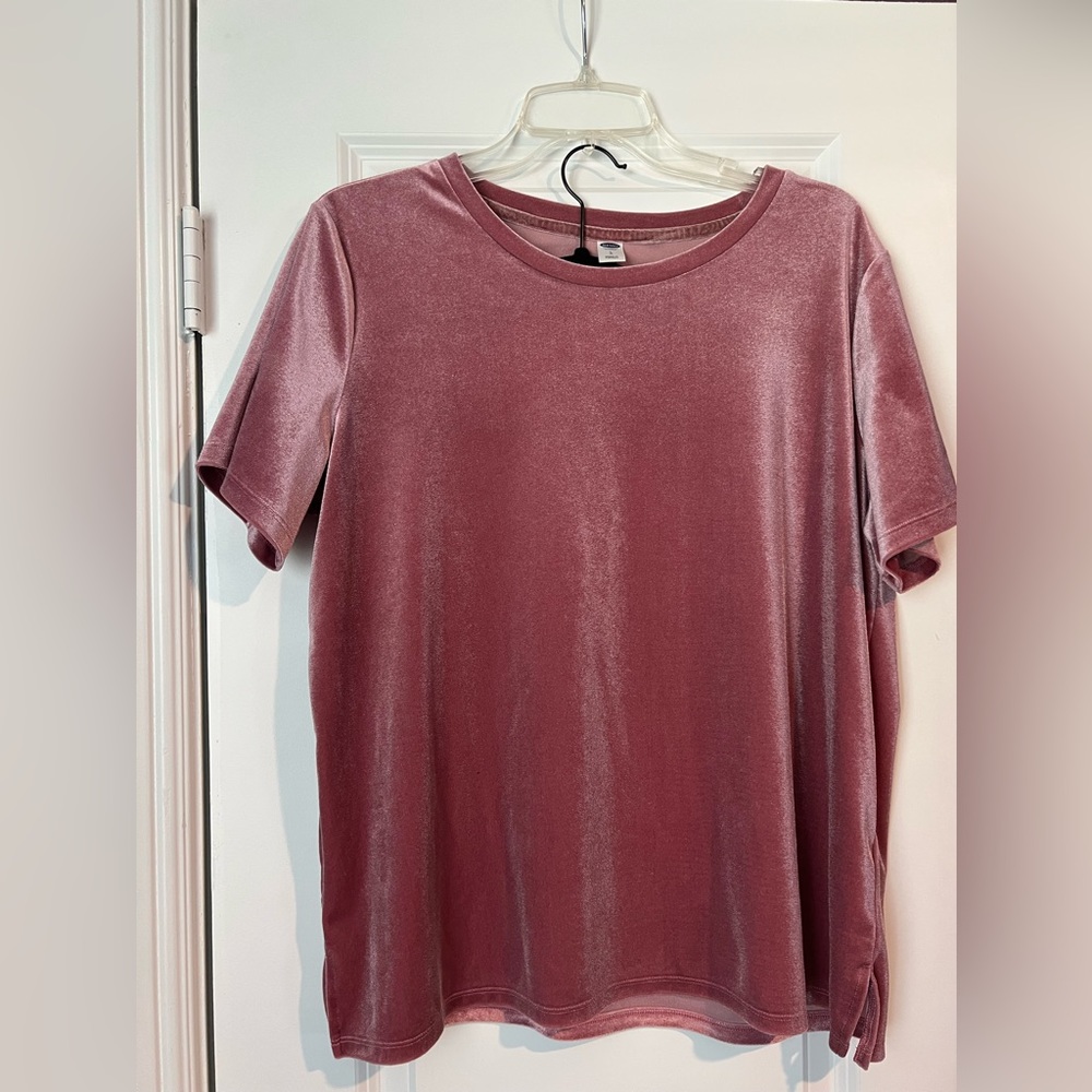 Short Sleeve Velvet T-Shirt
